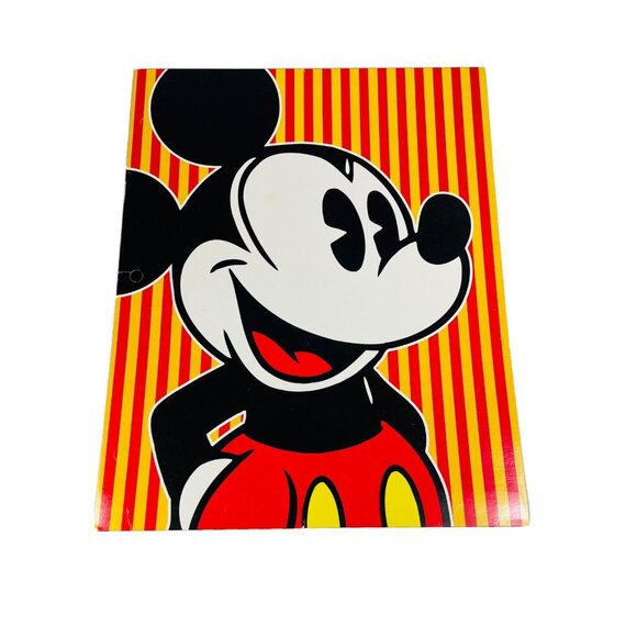 Disney Other - Disney Mickey Mouse Stuff Kids 3 Ring Folders For Binder Die-cut Unpunched Schoo